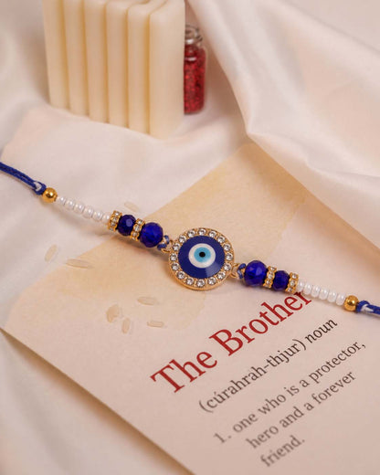 Anjan Evil Eye Rakhi for Brother | Tilak Set Included