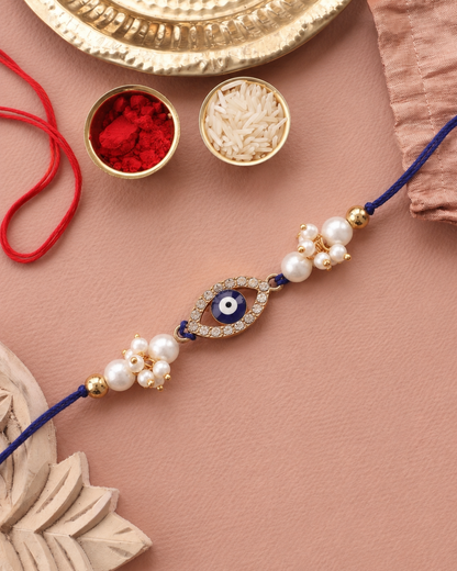 Indra Evil Eye Rakhi with Tilak Set and Card