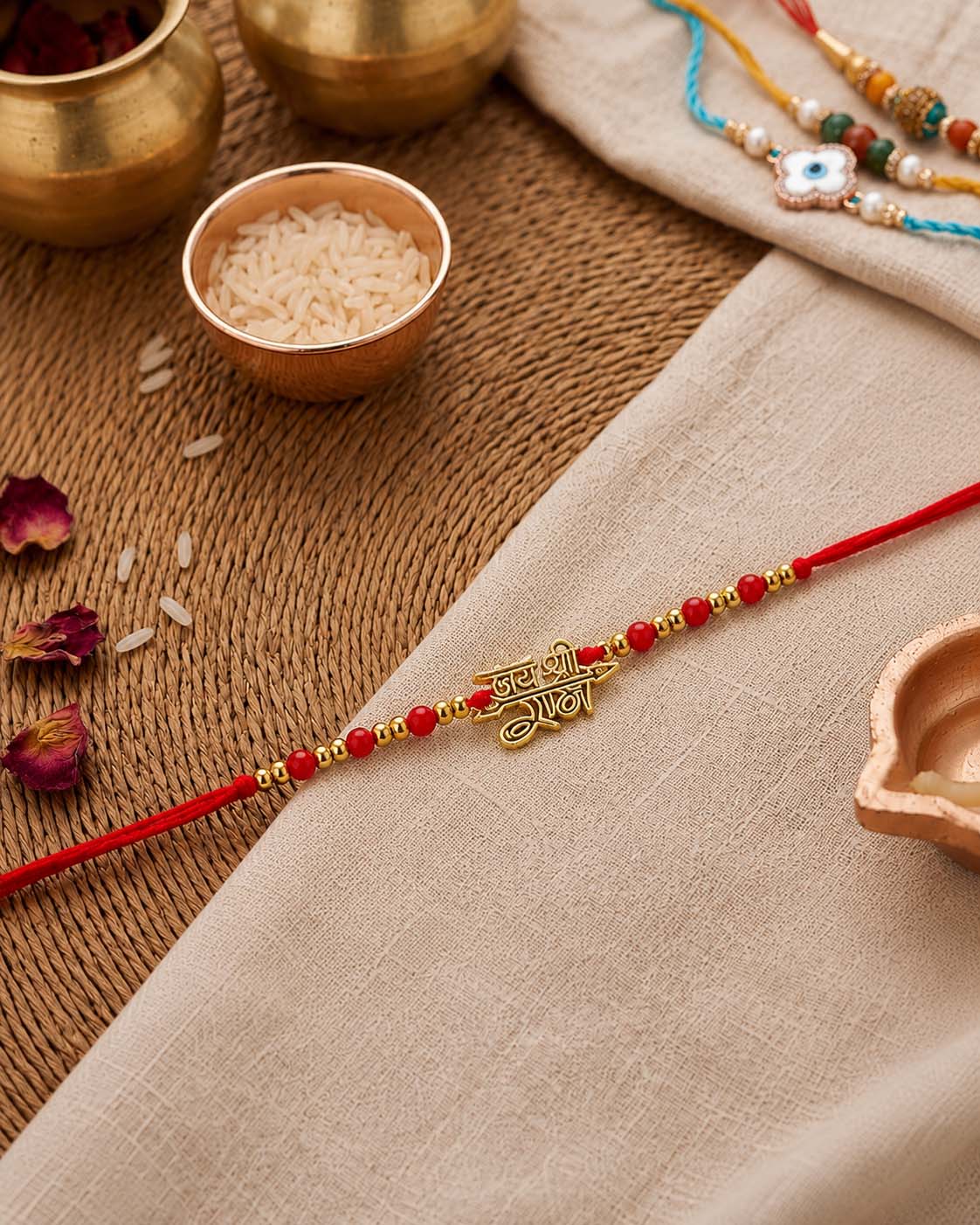 Jay Shree Ram Rakhi for Brother | Tilak Set Included
