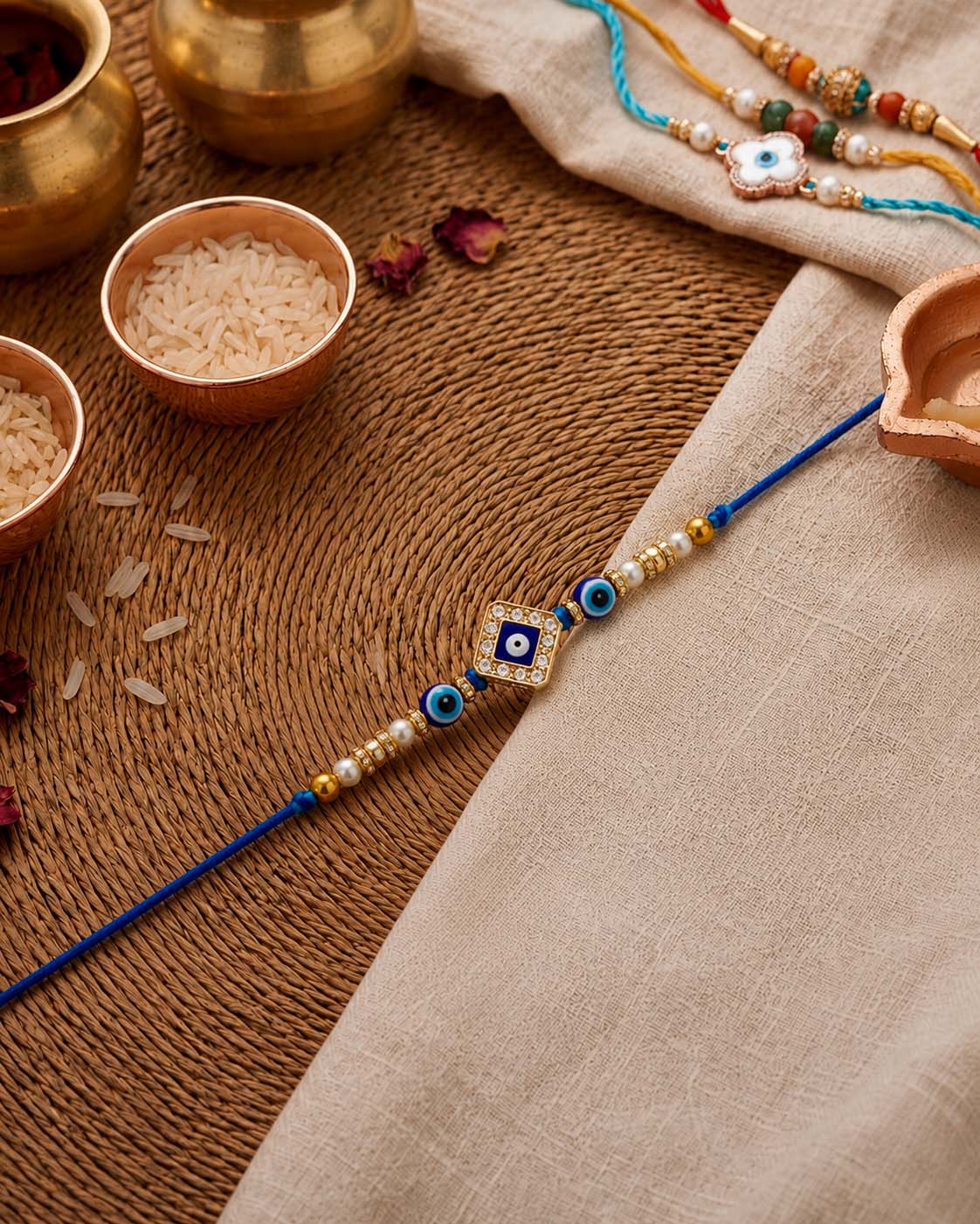 Avirak Evil Eye Rakhi for Brother | Tilak Set Included