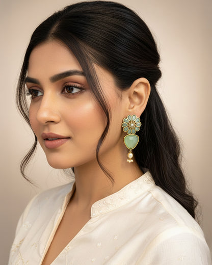 Mint Afra Earring