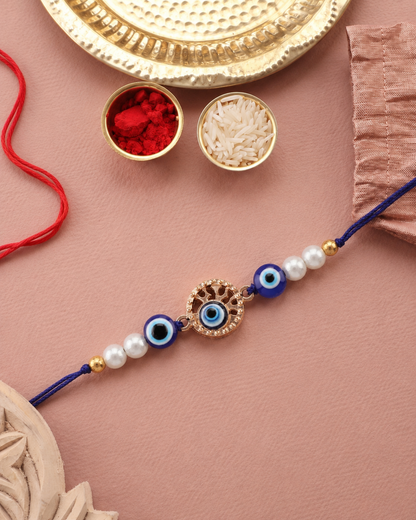 Sharv Evil Eye Rakhi with Tilak Set and Card