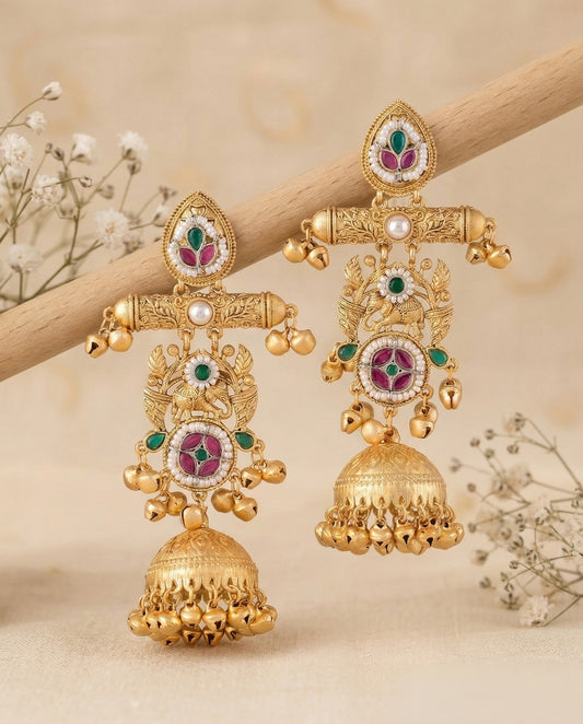 Aneesh Premium Kashmiri Brass Lookalike Earring