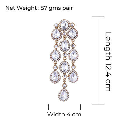 White Tavleen Dangler Earring
