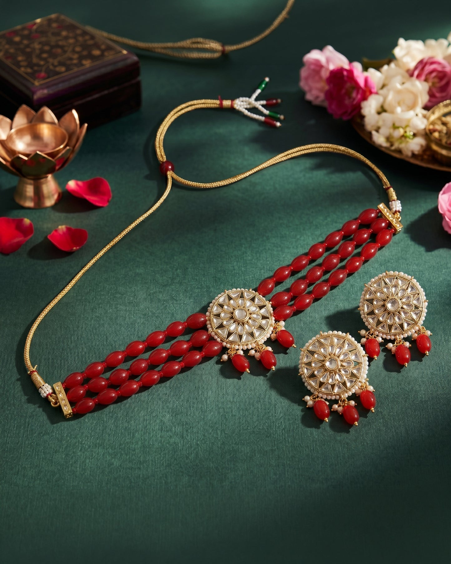 Red Arshi Choker Set
