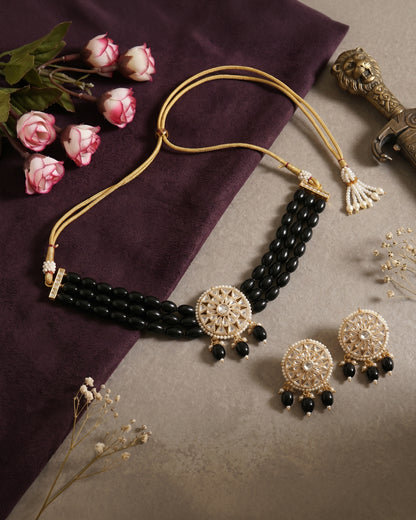 Black Arshi Choker Set