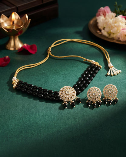 Black Arshi Choker Set