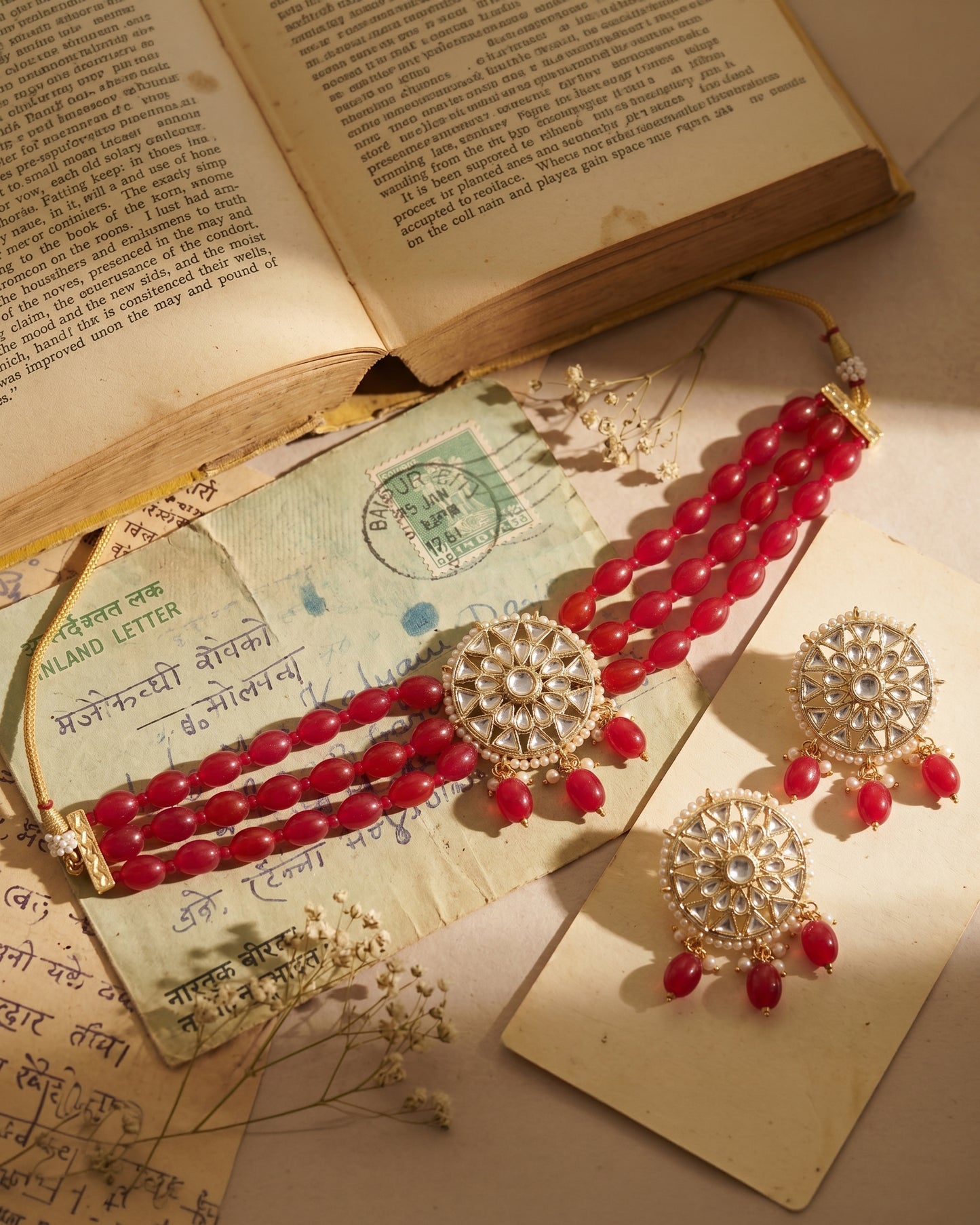 Pink Arshi Choker Set