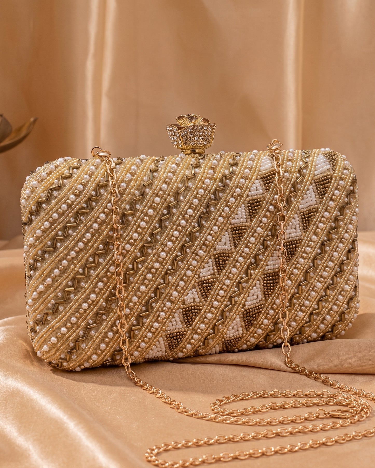 Malfoe Sequenced Embroidered Clutch
