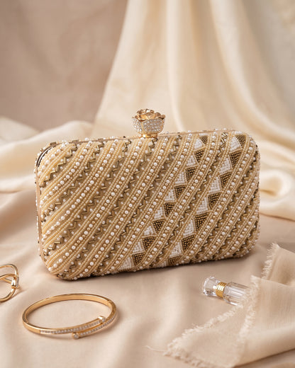 Malfoe Sequenced Embroidered Clutch