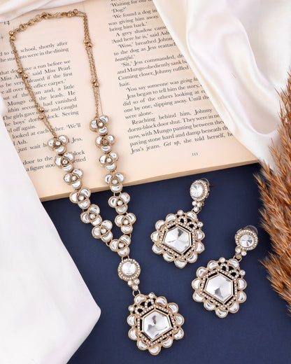 Niyana Pendant Style Long Necklace Set with Earring