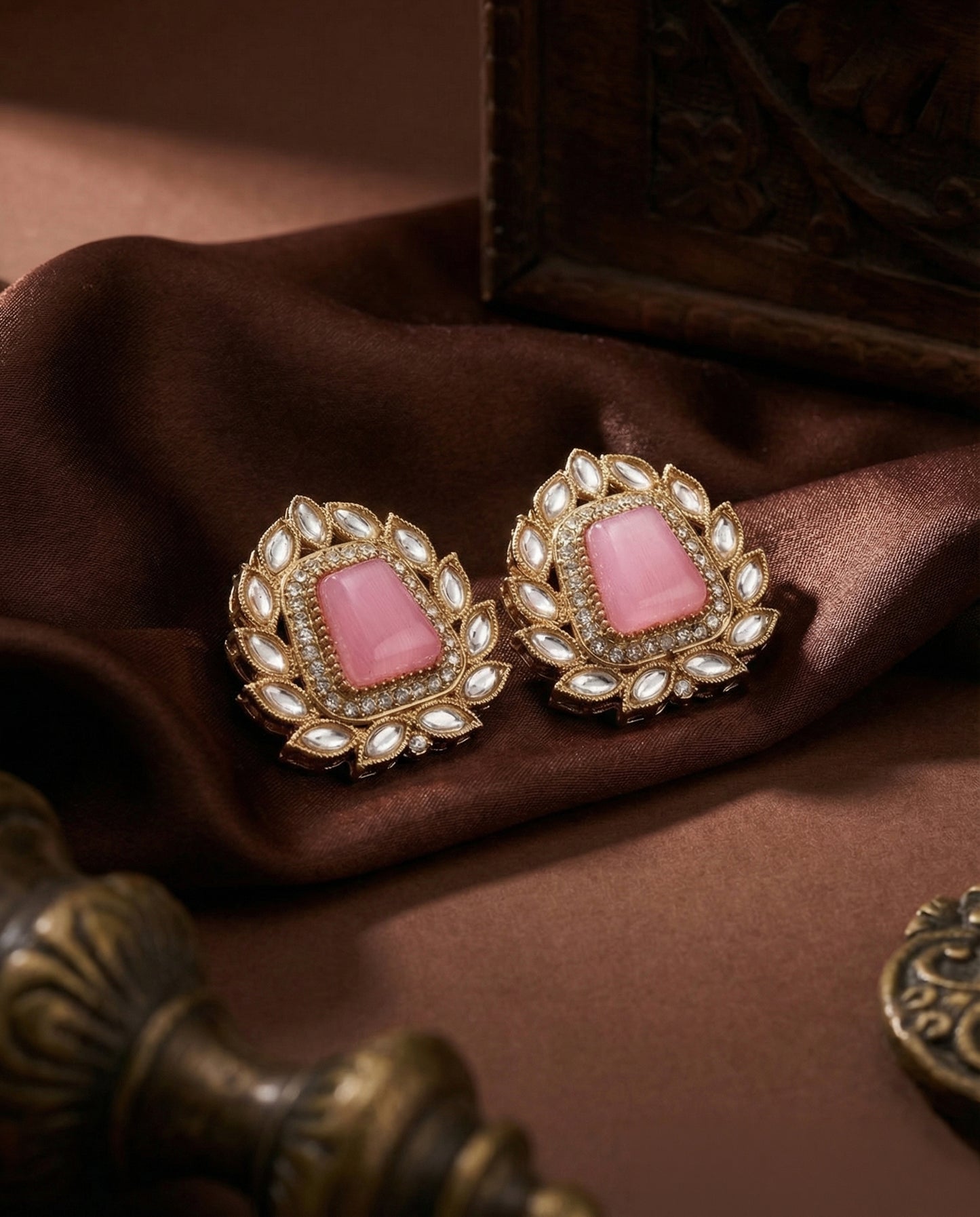 Blush Amosie Premium Kundan Stud Earrings