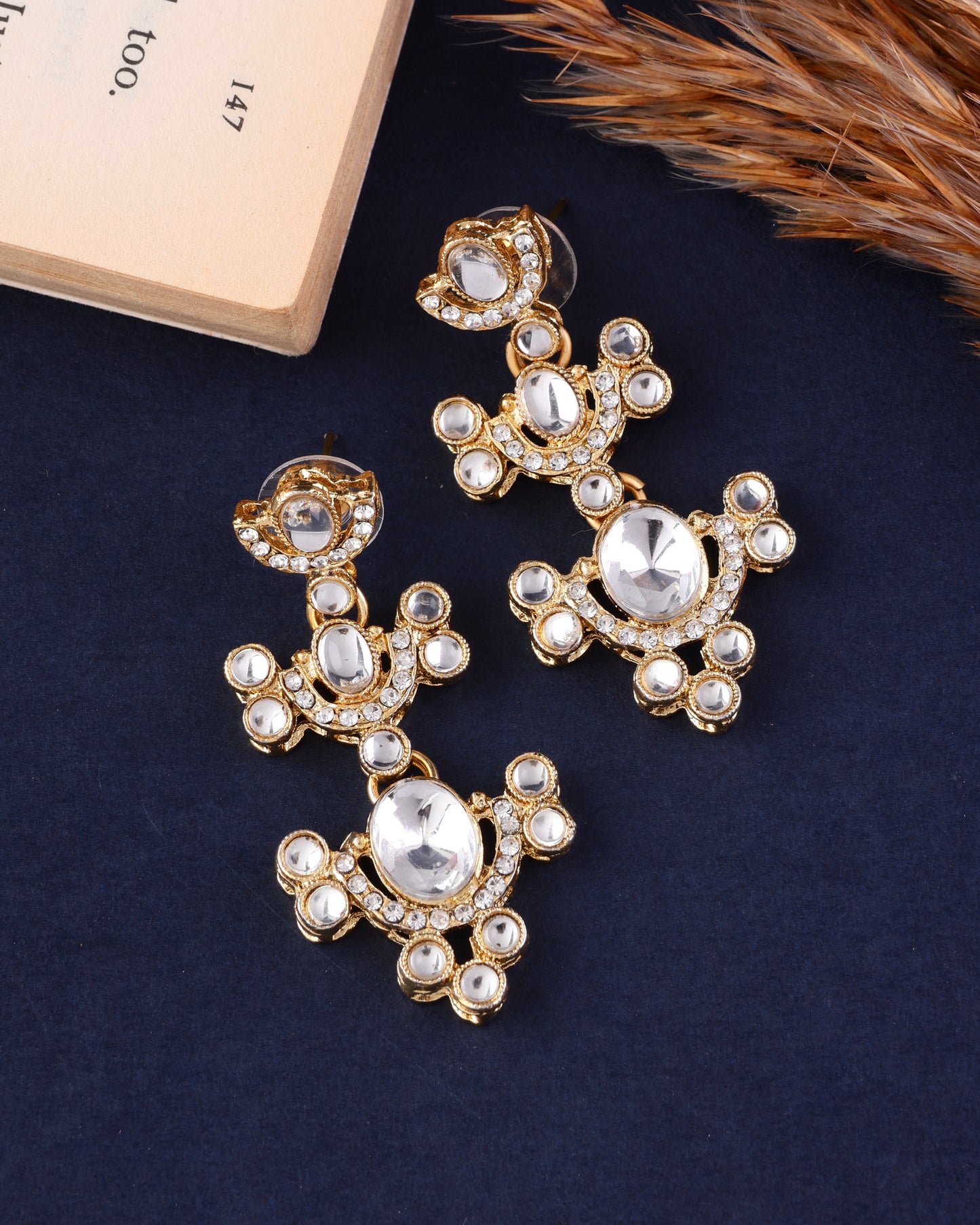 Vrihaan Combo of 3 Zircone Earring