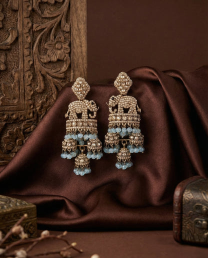 Turquoise Alveena Premium Designer Statement Earring