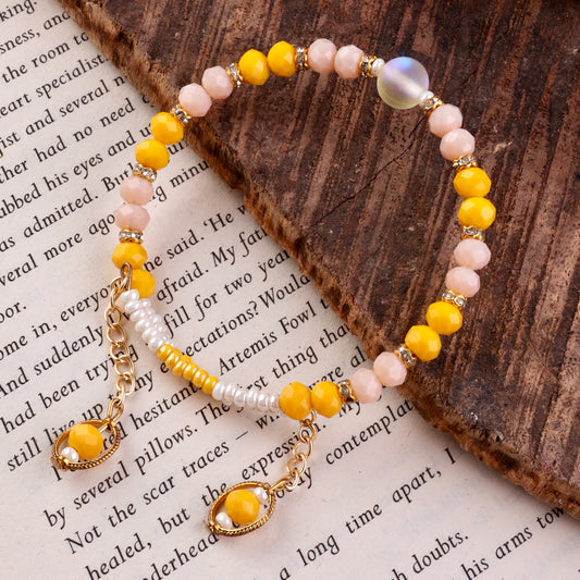 Yellow Aabha Beaded Bracelet