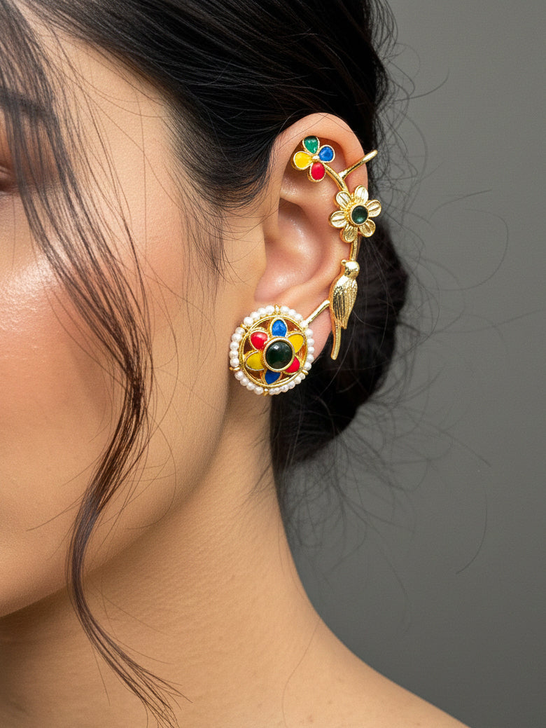 Multi Sanghvi Designer Ear Cuff Earring