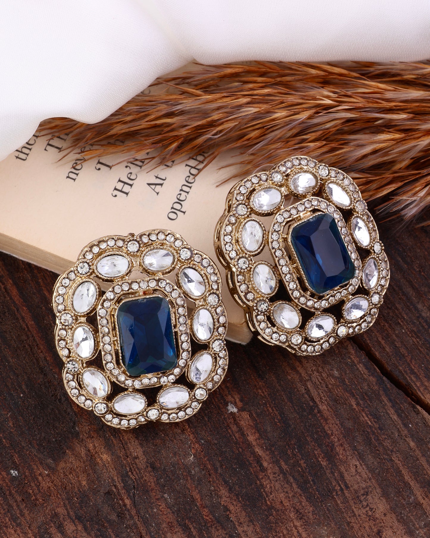 Blue Gunveen Premium Stud Earrings