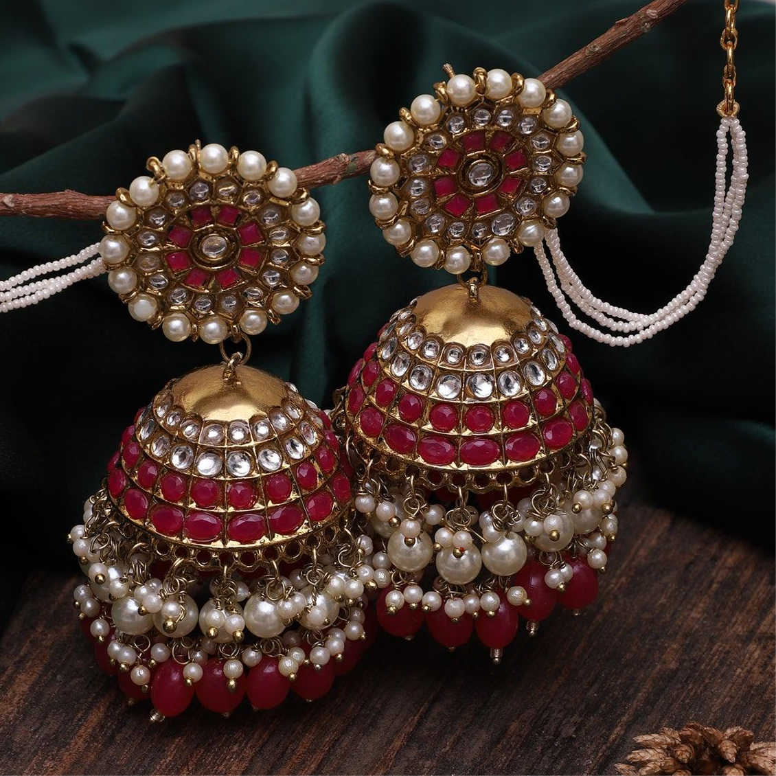 Ruby Guneet Jhumka with Sahara