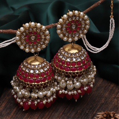 Ruby Guneet Jhumka with Sahara