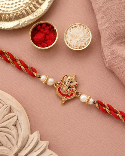 Ganpati Rakhi for Brother | Tilak Set Included