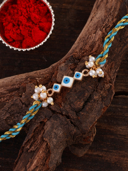 Aarav Evil Eye Rakhi with Tilak Set and Card