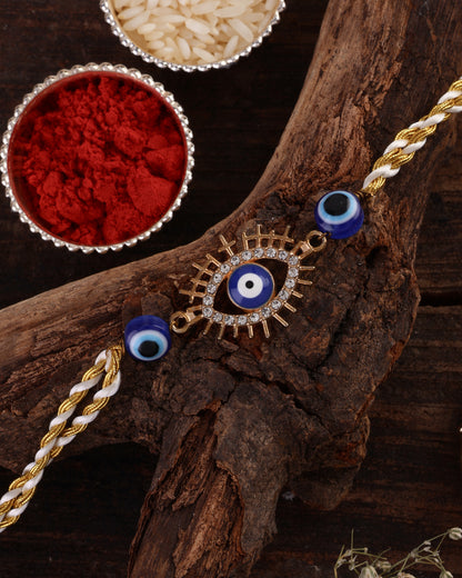 Nazaria Evil Eye Rakhi with Tilak Set and Card