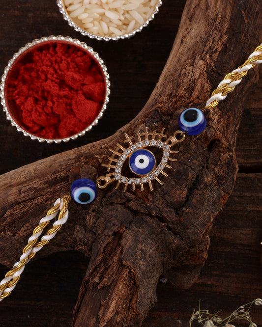 Nazaria Evil Eye Rakhi with Tilak Set and Card