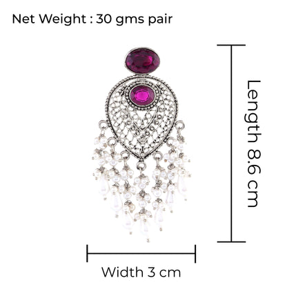 Purple Girisha Boho Pearl Earring