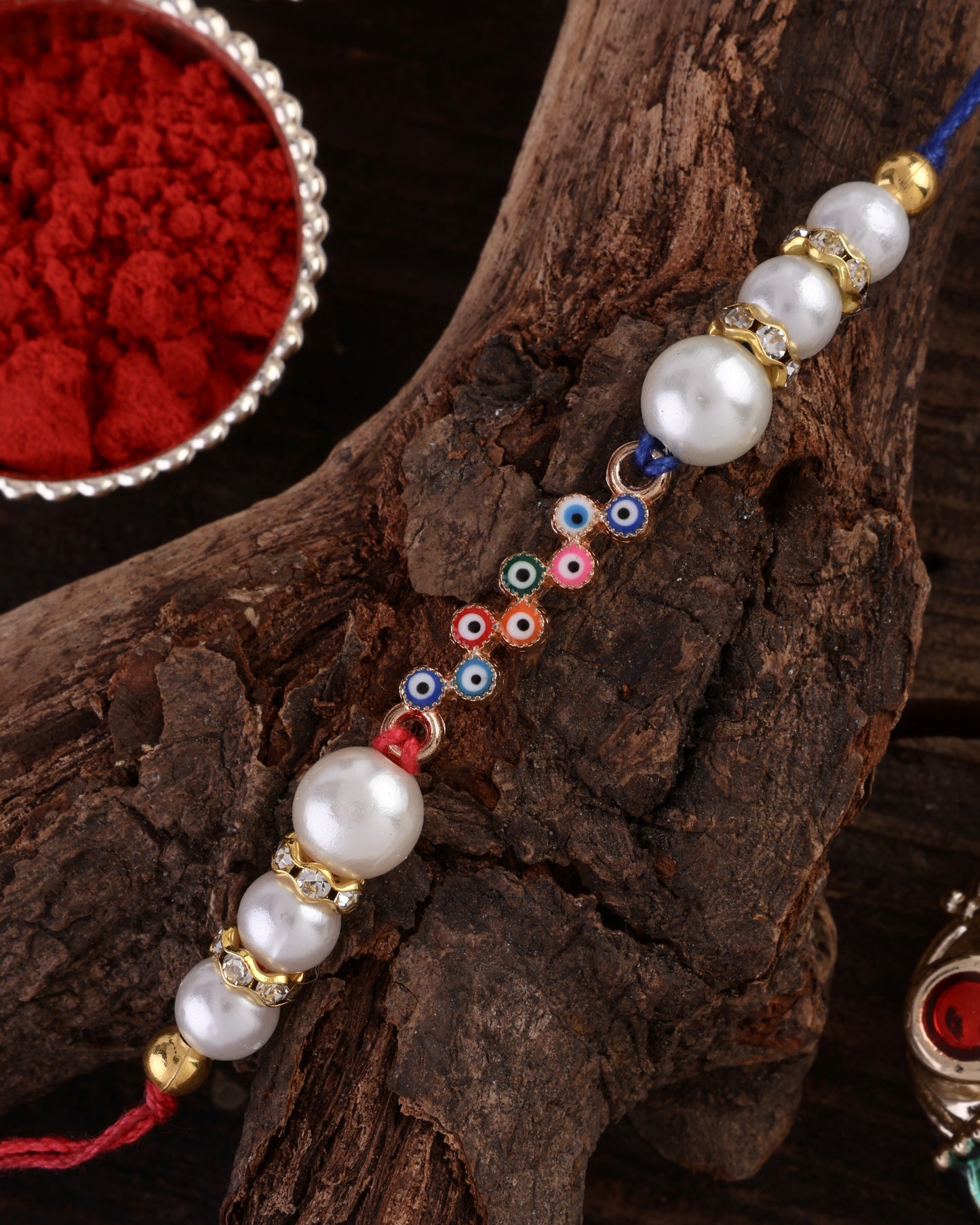 Tapas Evil Eye Rakhi with Tilak Set and Card