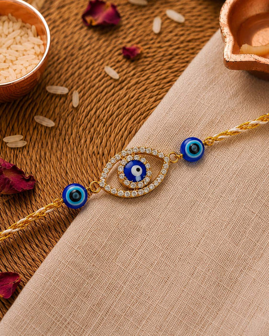 Navyansh Evil Eye Rakhi for Brother | Tilak Set Included