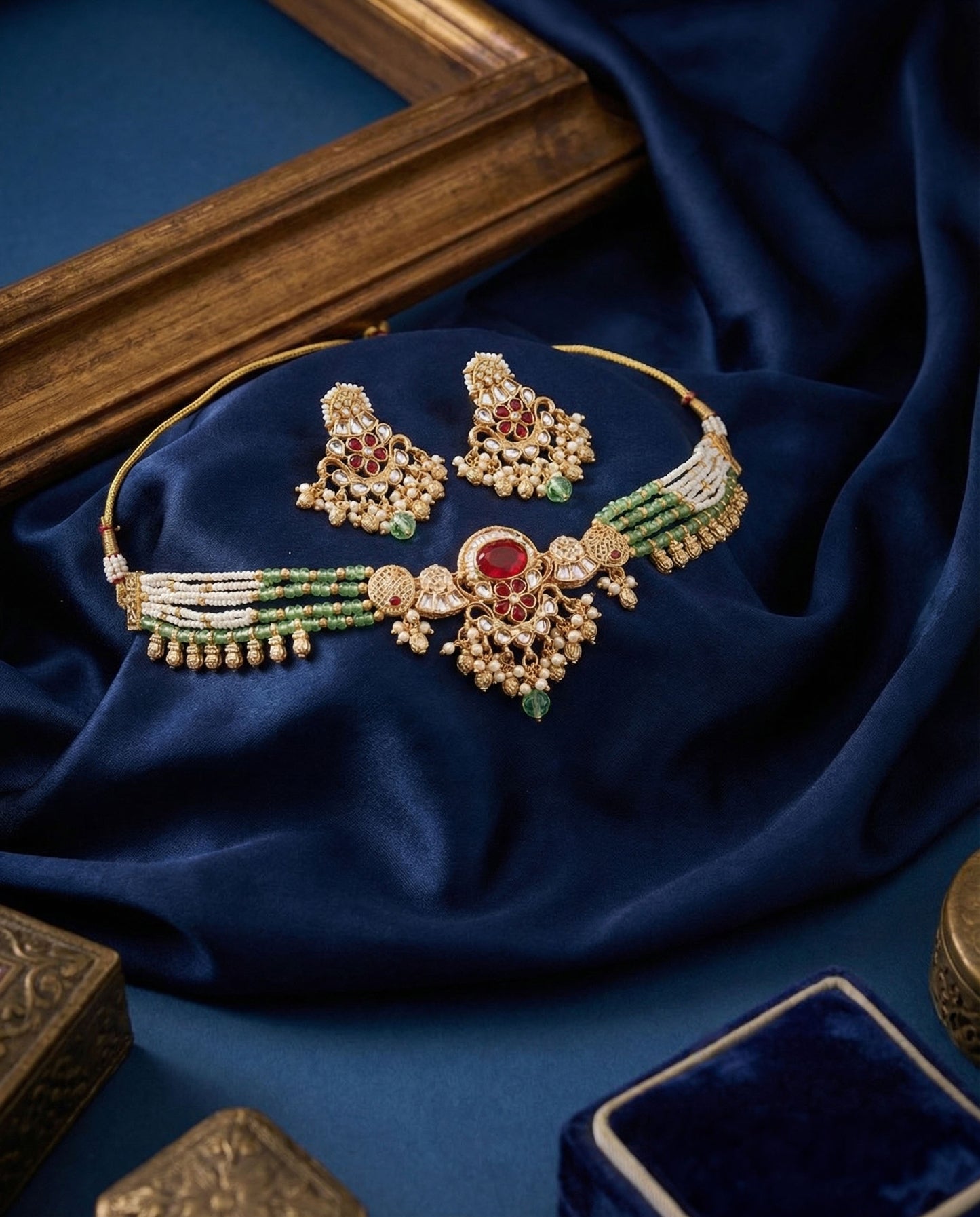Naviksha Rajwada Necklace Set with Earring
