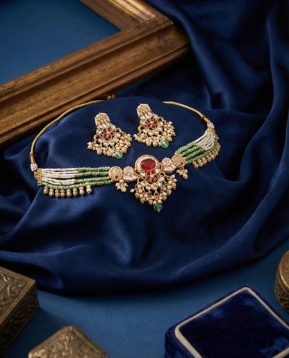 Naviksha Rajwada Necklace Set with Earring