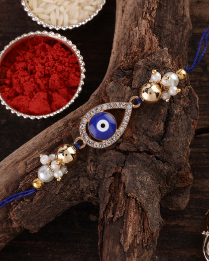 Netra Evil Eye Rakhi with Tilak Set and Card