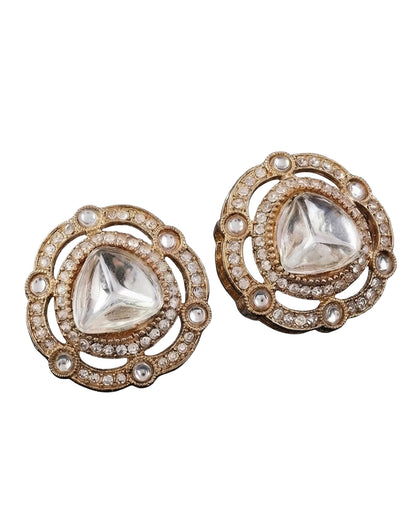 Silver Tishavya Premium Stud Earring