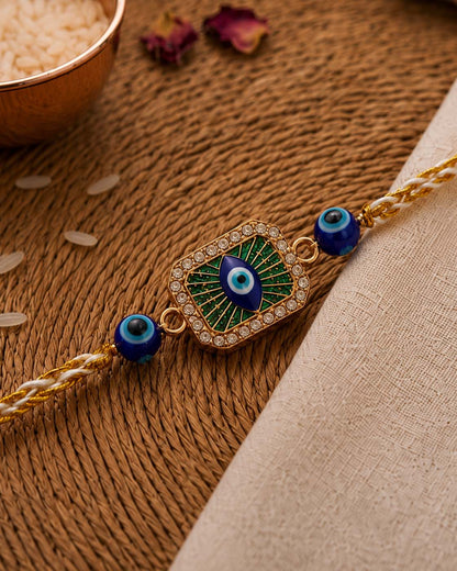 Nazvik Evil Eye Rakhi for Brother | Tilak Set Included