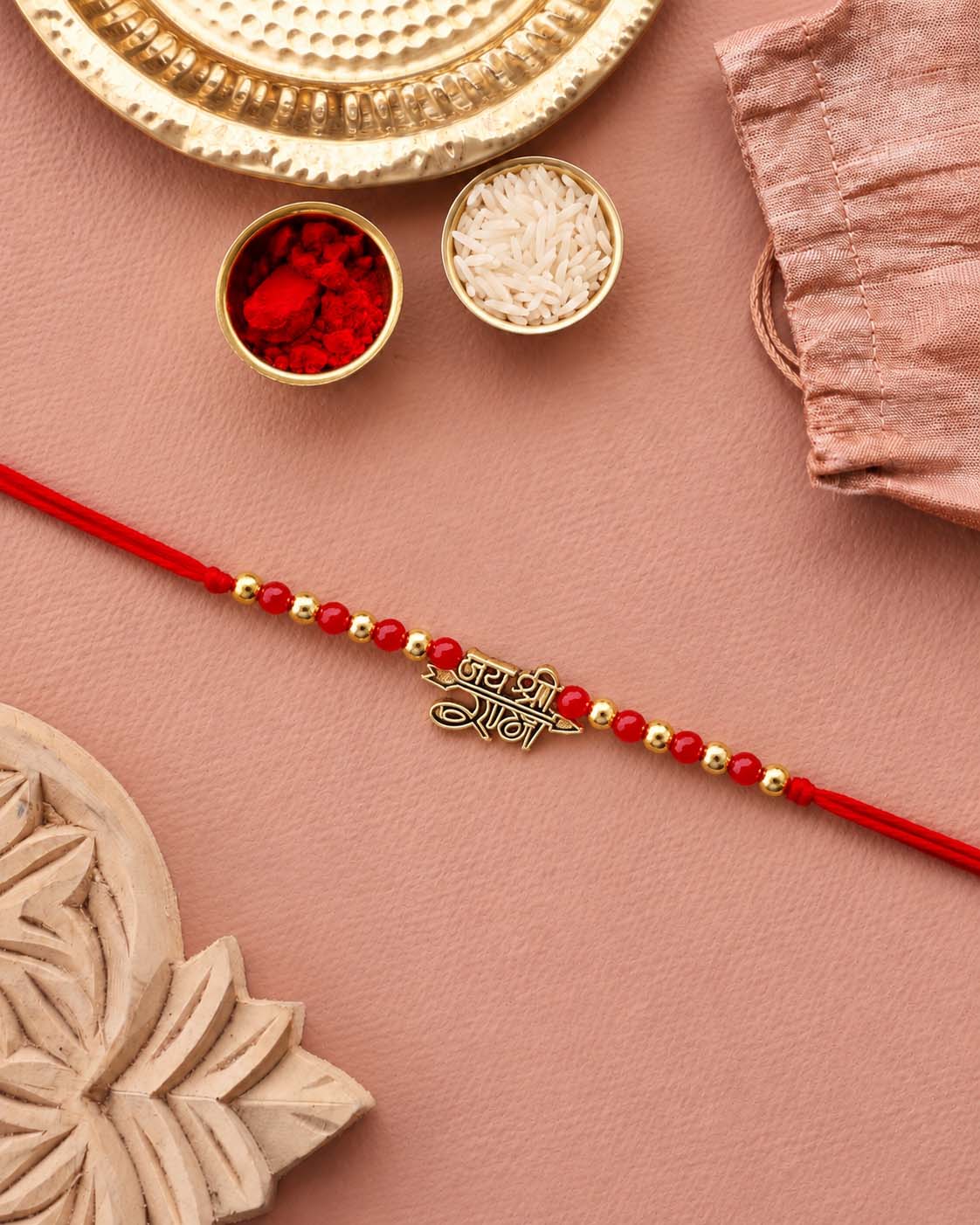 Jay Shree Ram Rakhi for Brother | Tilak Set Included
