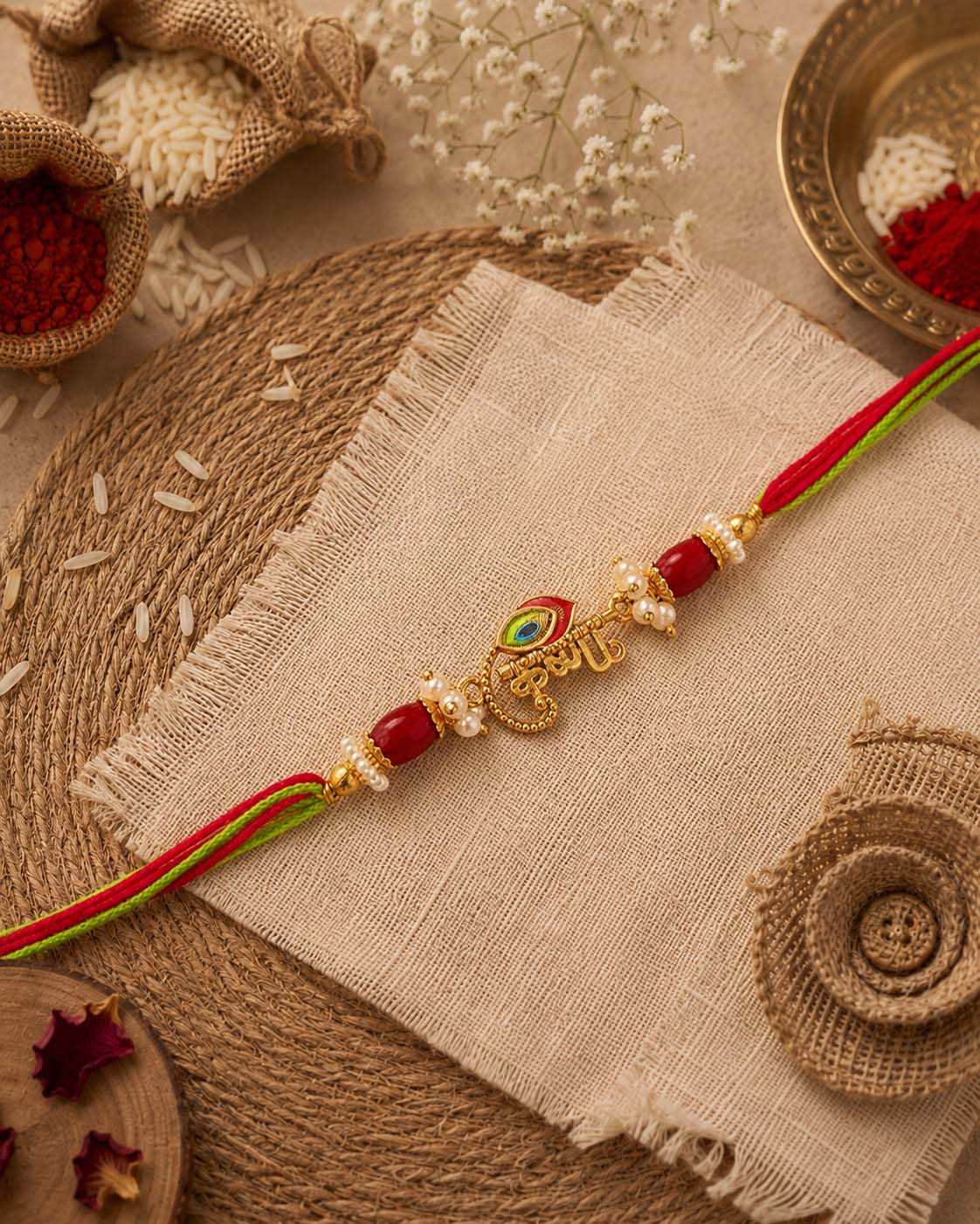 Krishna Rakhi for Brother | Tilak Set Included