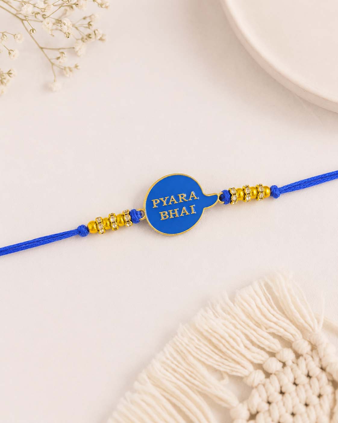 Blue Pyara Bhai Rakhi for Brother | Tilak Set Included