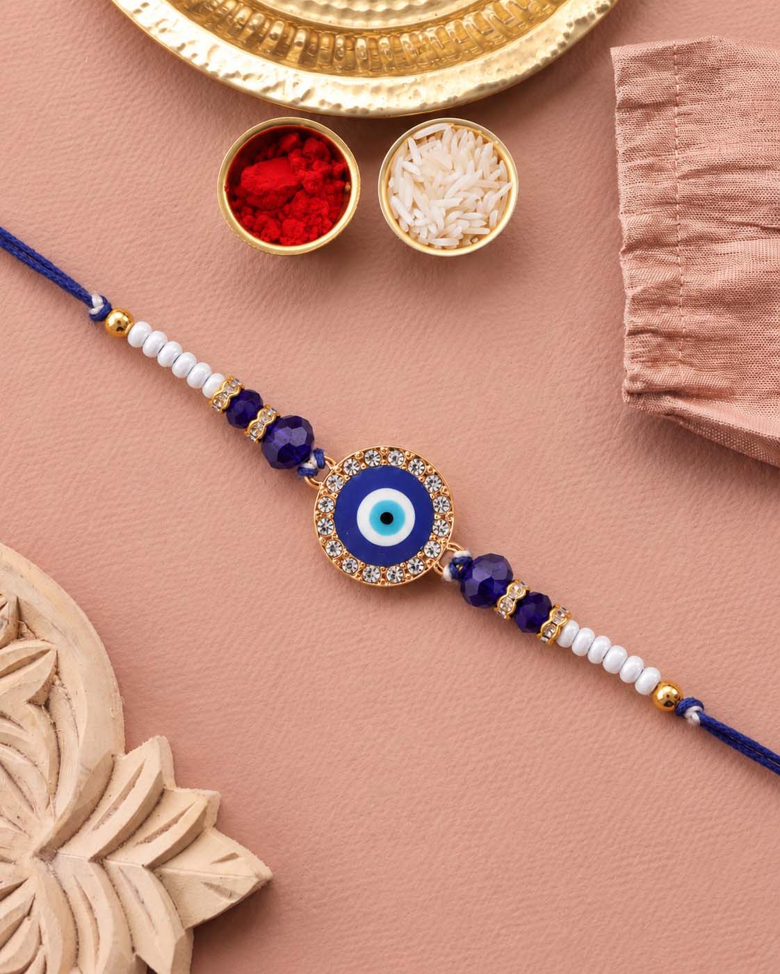 Anjan Evil Eye Rakhi for Brother | Tilak Set Included