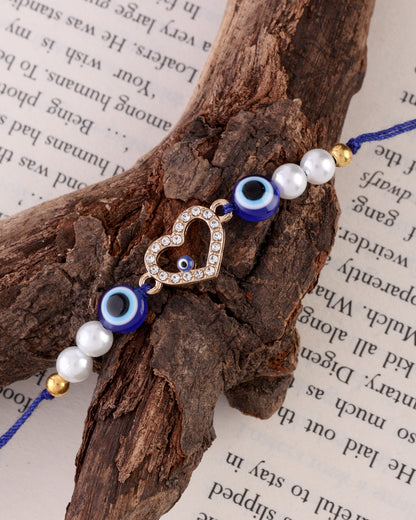 Raudrik Evil Eye Rakhi for Brother | Tilak Set Included