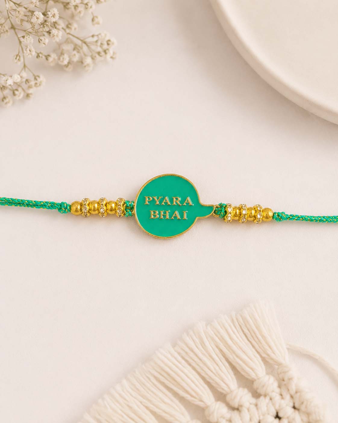 Teal ‪Pyara Bhai Rakhi for Brother | Tilak Set Included