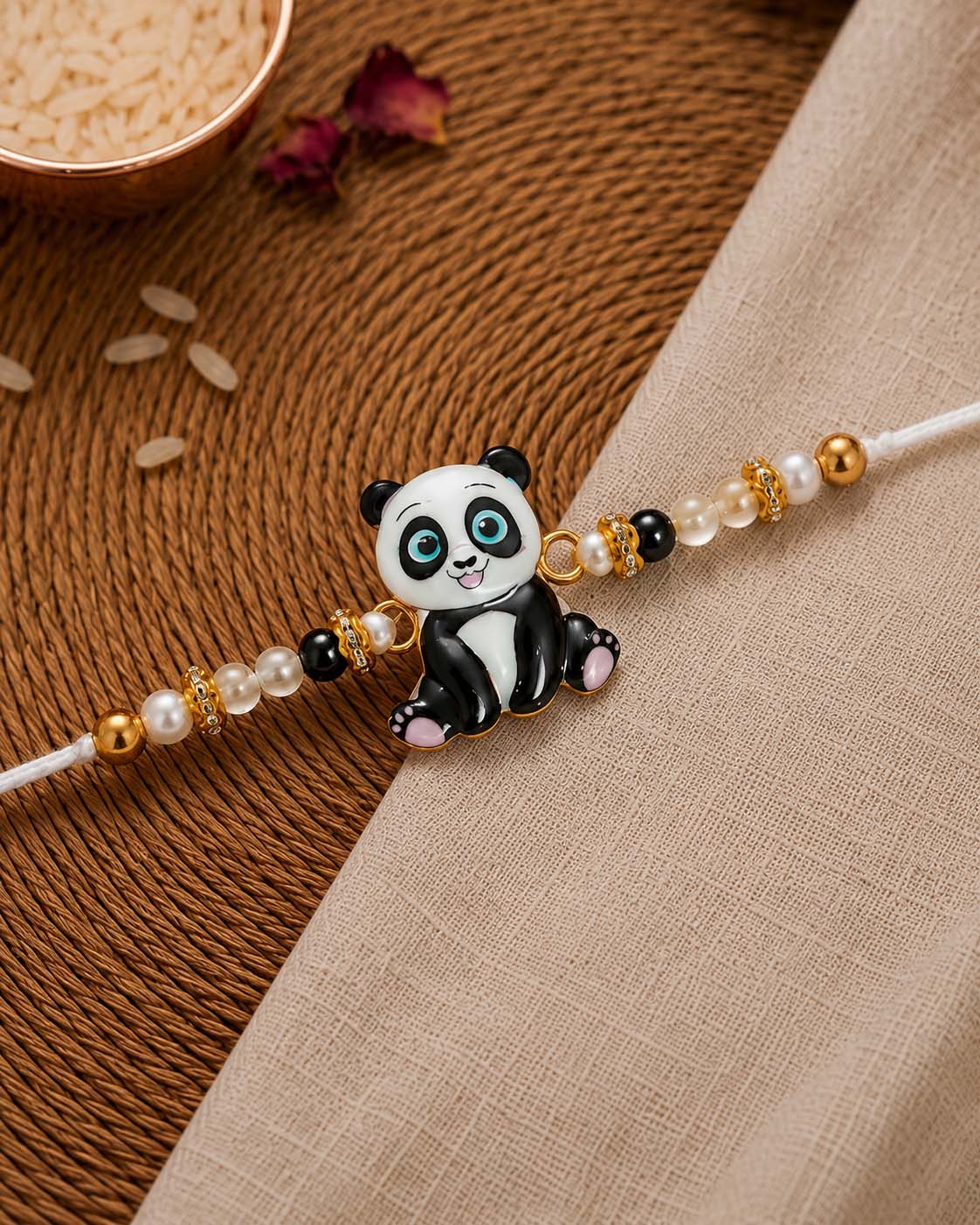 Kids Panda Rakhi for Brother | Tilak Set Included