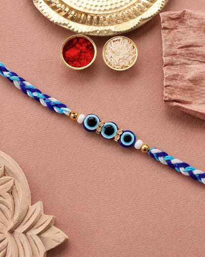 Kanak Evil Eye Rakhi for Brother | Tilak Set Included