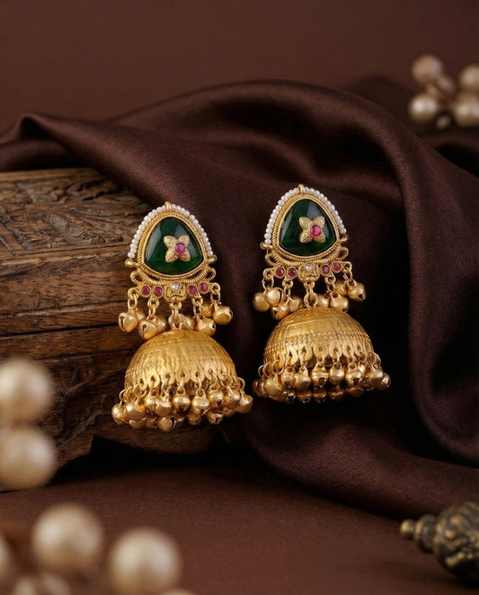 Naitik Premium Kashmiri Brass Lookalike Jhumka Earring