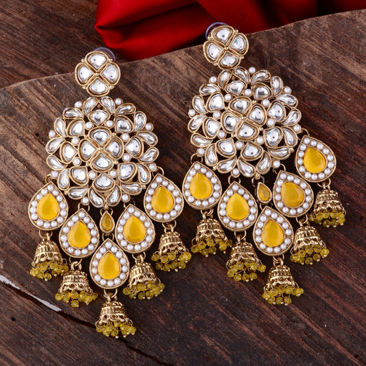 Yellow Dharna Designer Earring