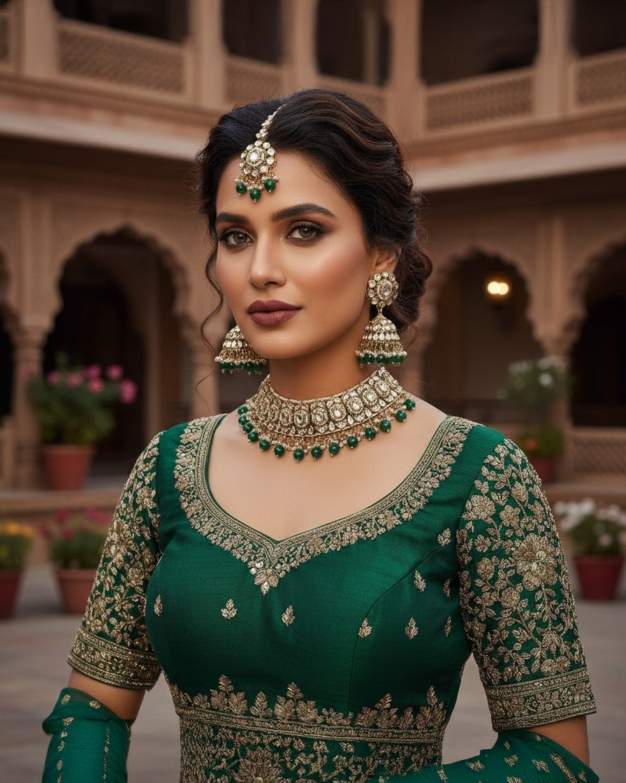 Emerald Padmini Choker Set