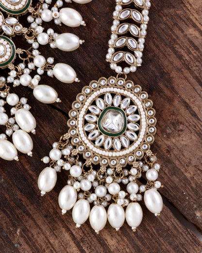 Pearl Lavitha Necklace Earring with Teeka