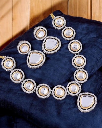 Merab Polki Dupe Necklace Set with Earring