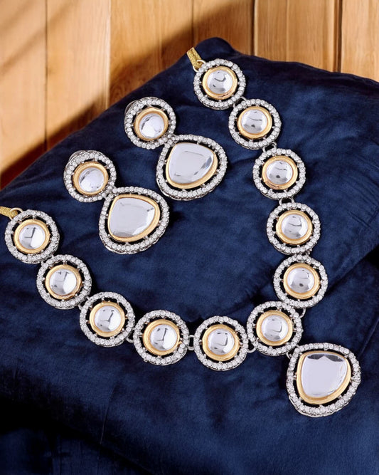 Merab Polki Dupe Necklace Set with Earring