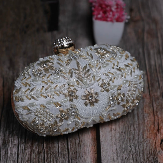 Ivory Kanika Bridal Ethnic Clutch